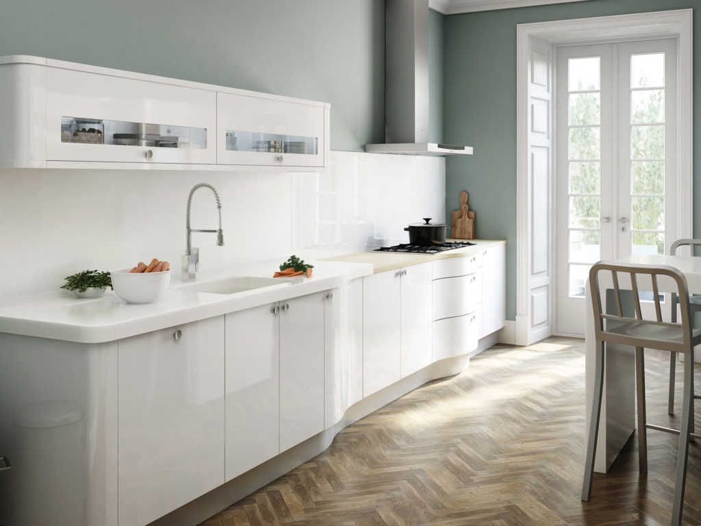 Kitchen set untuk dapur kecil warna putih